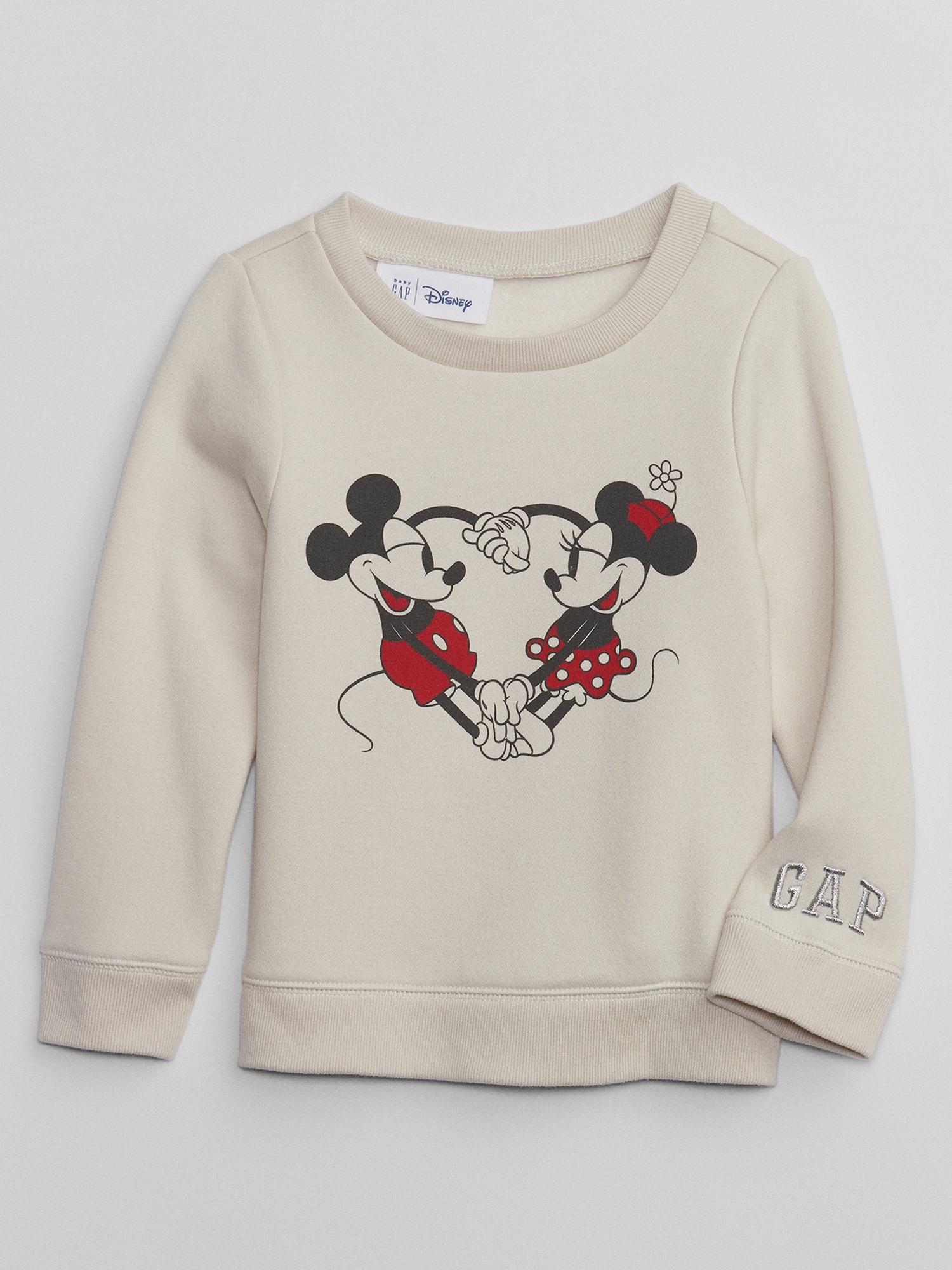 New Womens Disney Mickey & Minnie Love Sweatshirt Jumper Grey Size S ,M , L  , XL