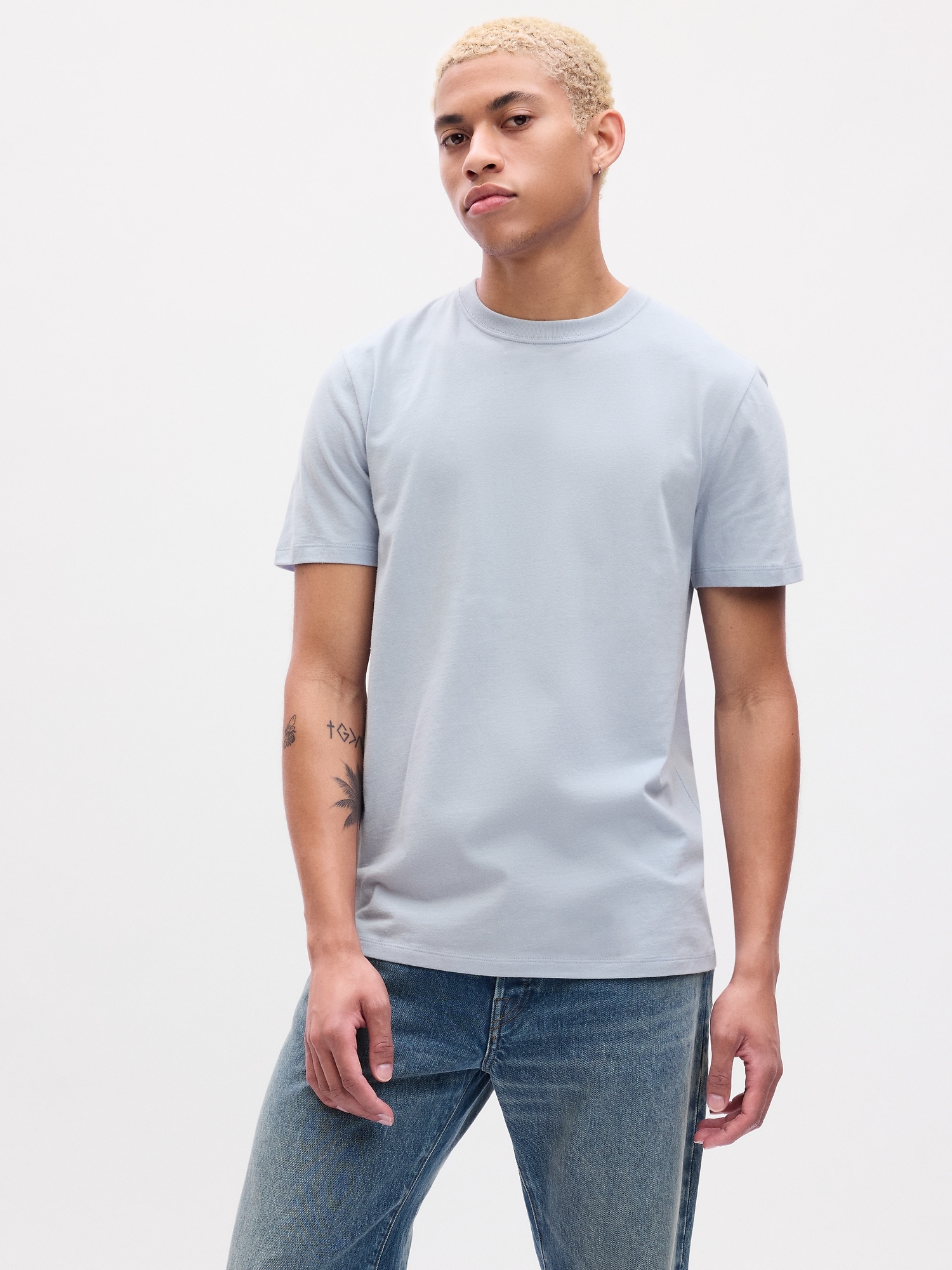 Relaxed Fit Short-sleeved Cotton Shirt - Light gray/bugs - Men