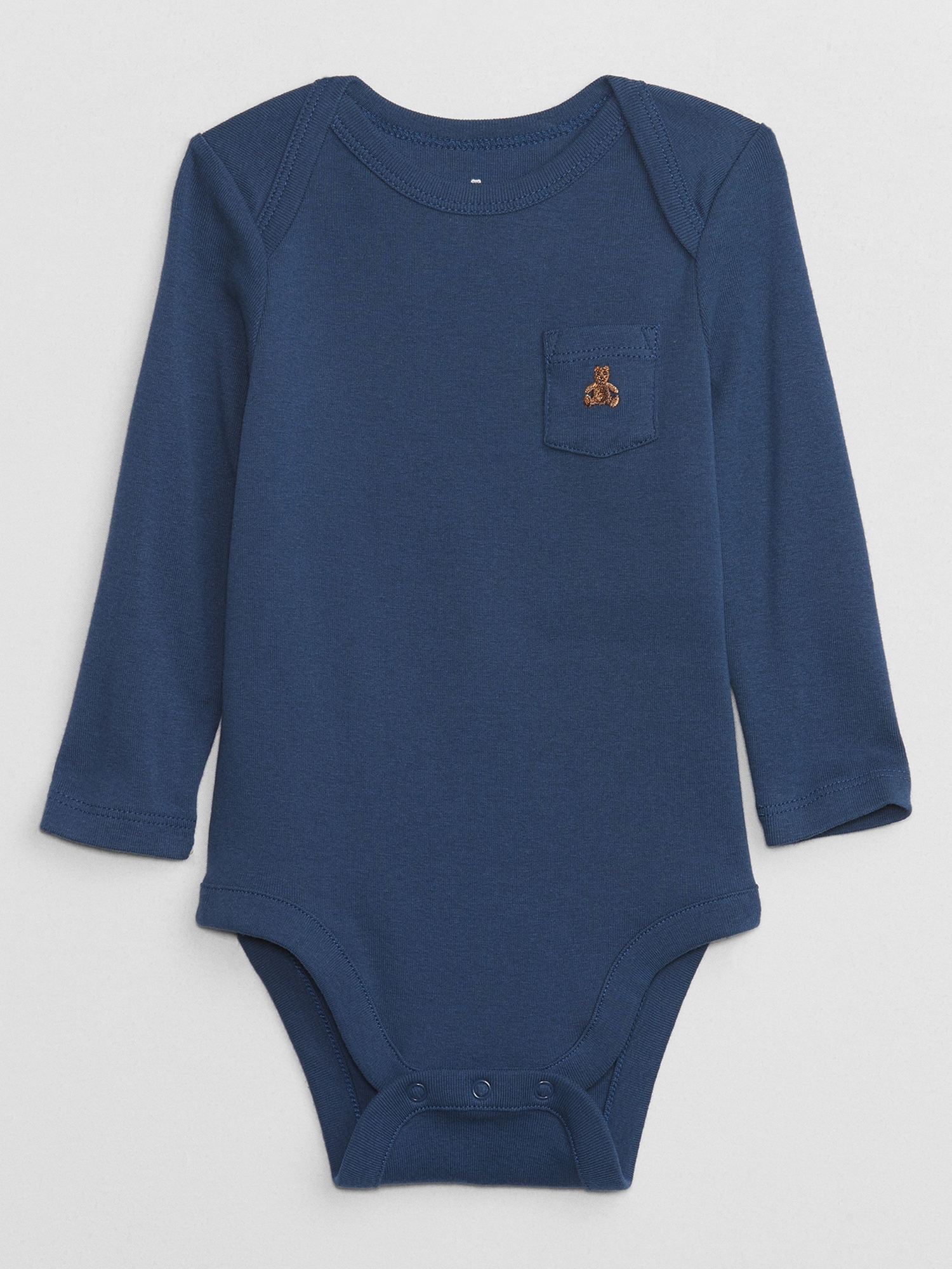 Blue S/S Button Down Bodysuit - BELLEVUE KIDS
