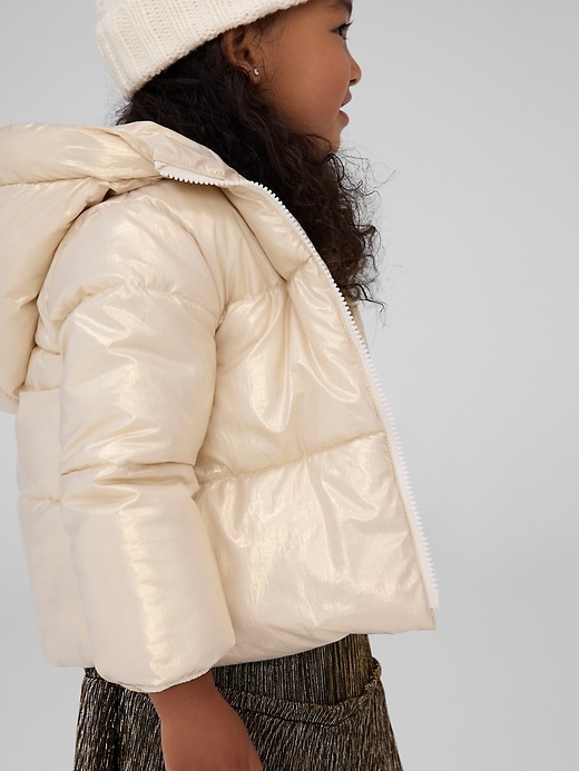 Image number 2 showing, babyGap ColdControl Max Cropped Sherpa Puffer Jacket