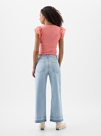 High Rise Wide Leg Utility Crop Jeans Gap Factory