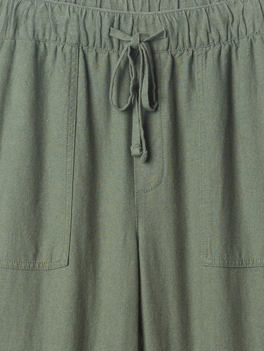 Image number 6 showing, Linen-Blend Wide-Leg Cargo Pull-On Pants