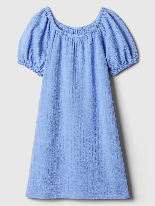 Image number 3 showing, Kids Crinkle Cotton Puff Sleeve Dress