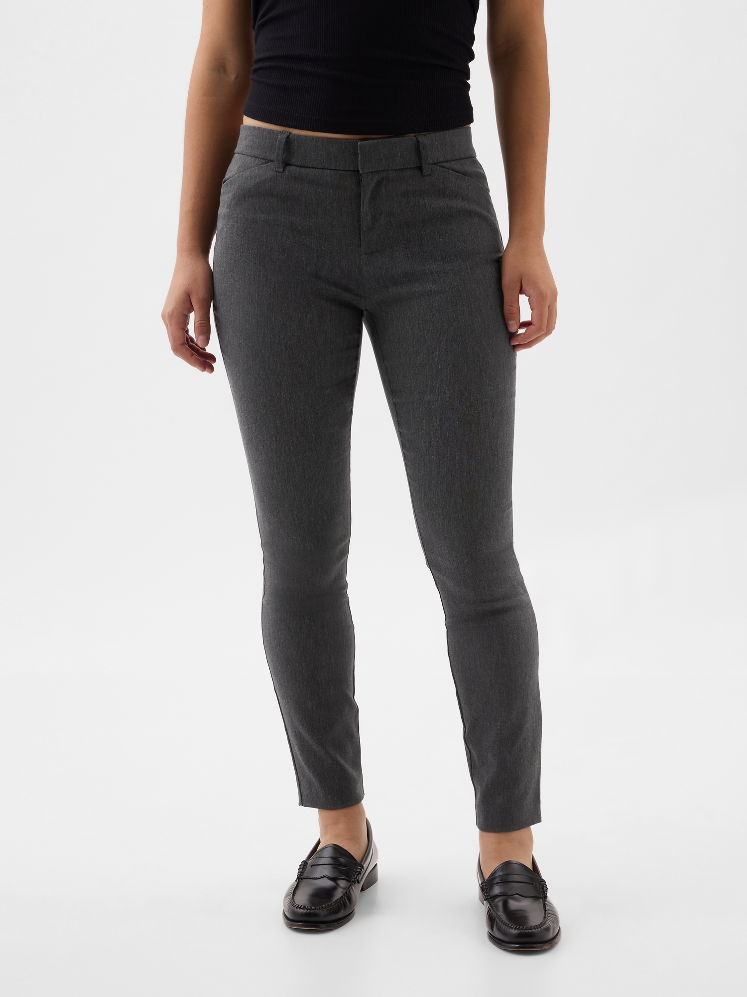 Heavy Twill Tapered-Leg High-Rise Ankle Pant - 28