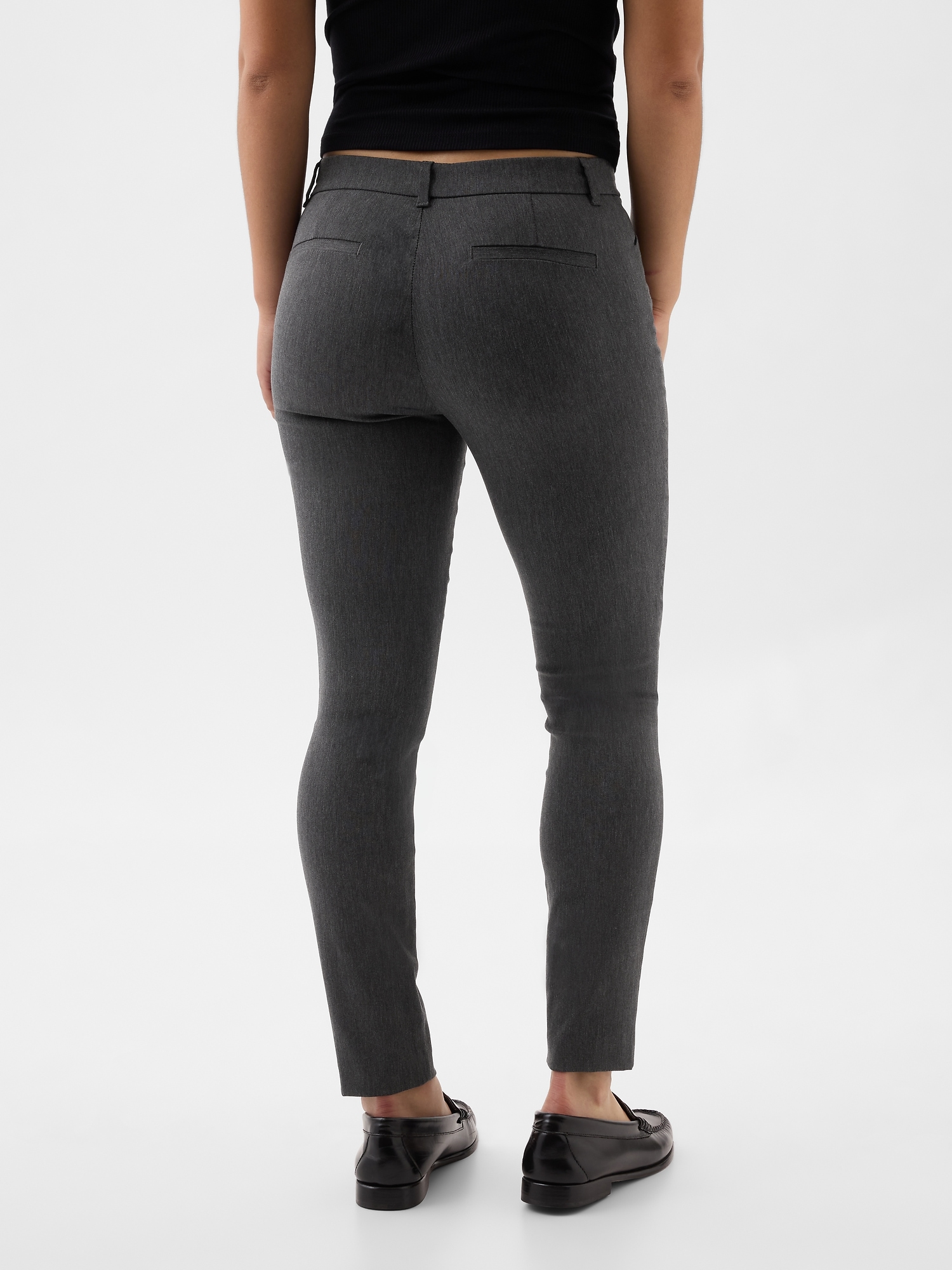 Who What Wear Stretch Black Pants Rayon Nylon Spandex Blend Zip Back Size  26 