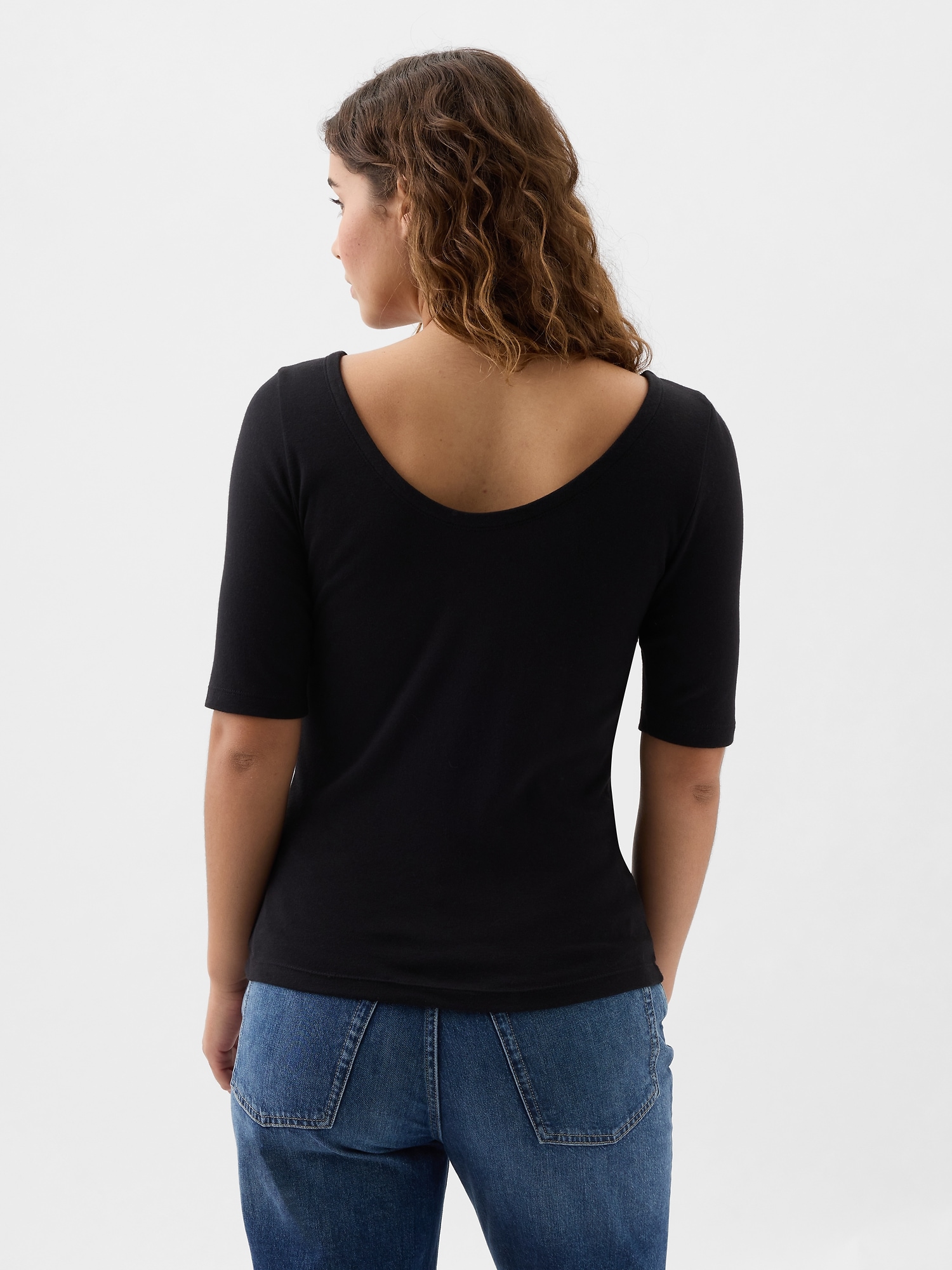 GAP Womens 3/4 Sleeve Ballet T-Shirt at  Women's Clothing store