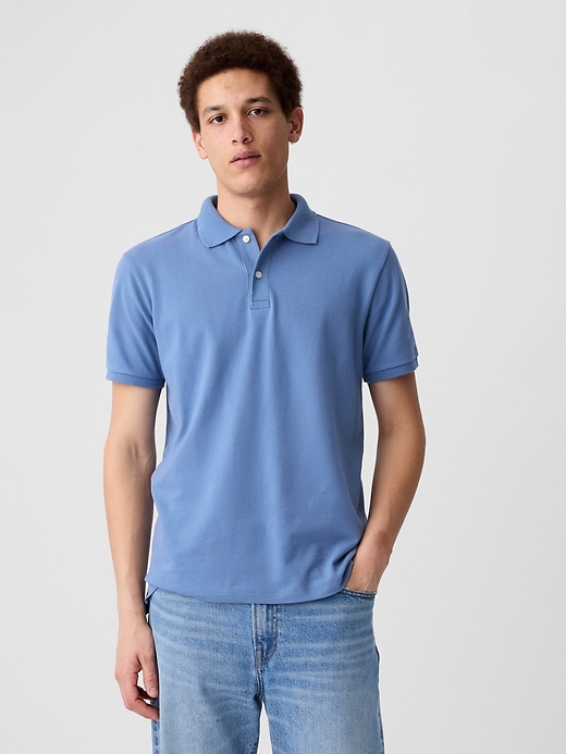 Image number 1 showing, Stretch Pique Polo Shirt