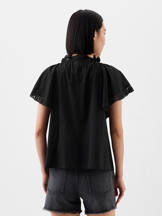 Image number 2 showing, Splitneck Lace Top