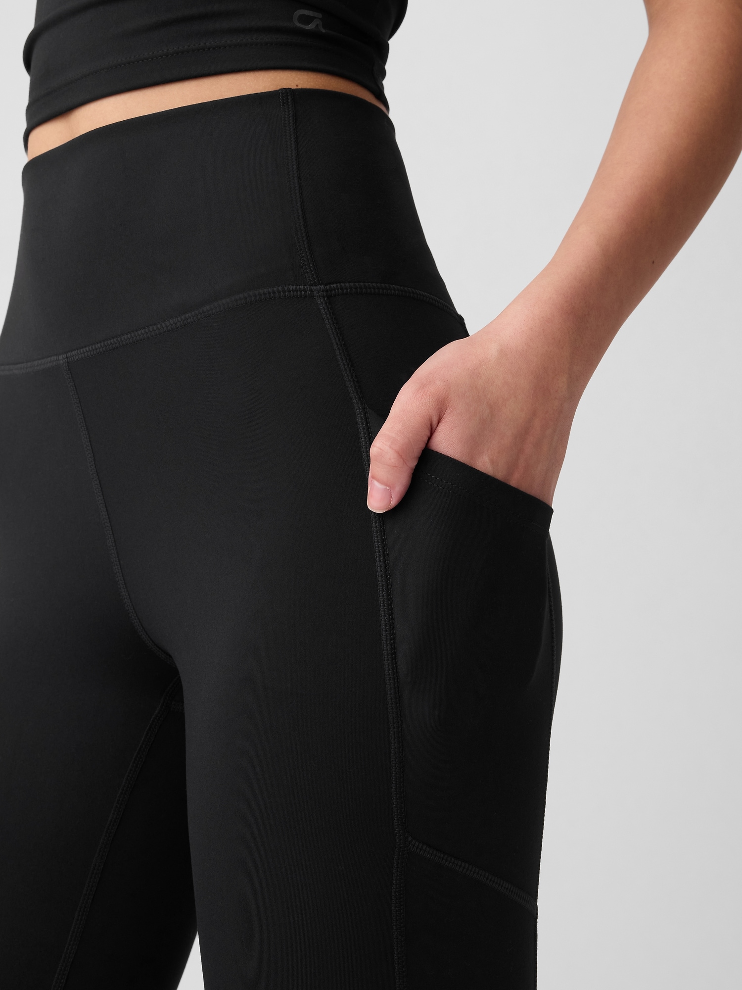 Guess Womens Active Full Length Leggings with Mesh Detail 