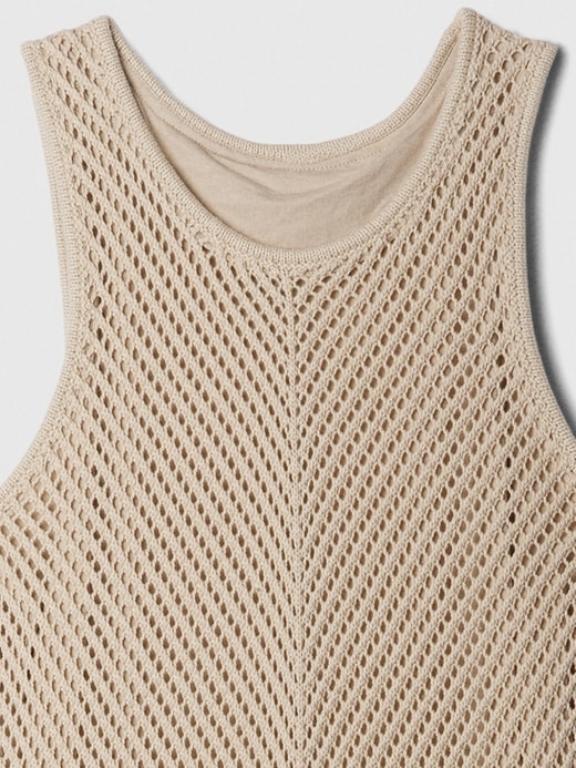 Image number 6 showing, Sleeveless Crochet Mini Dress