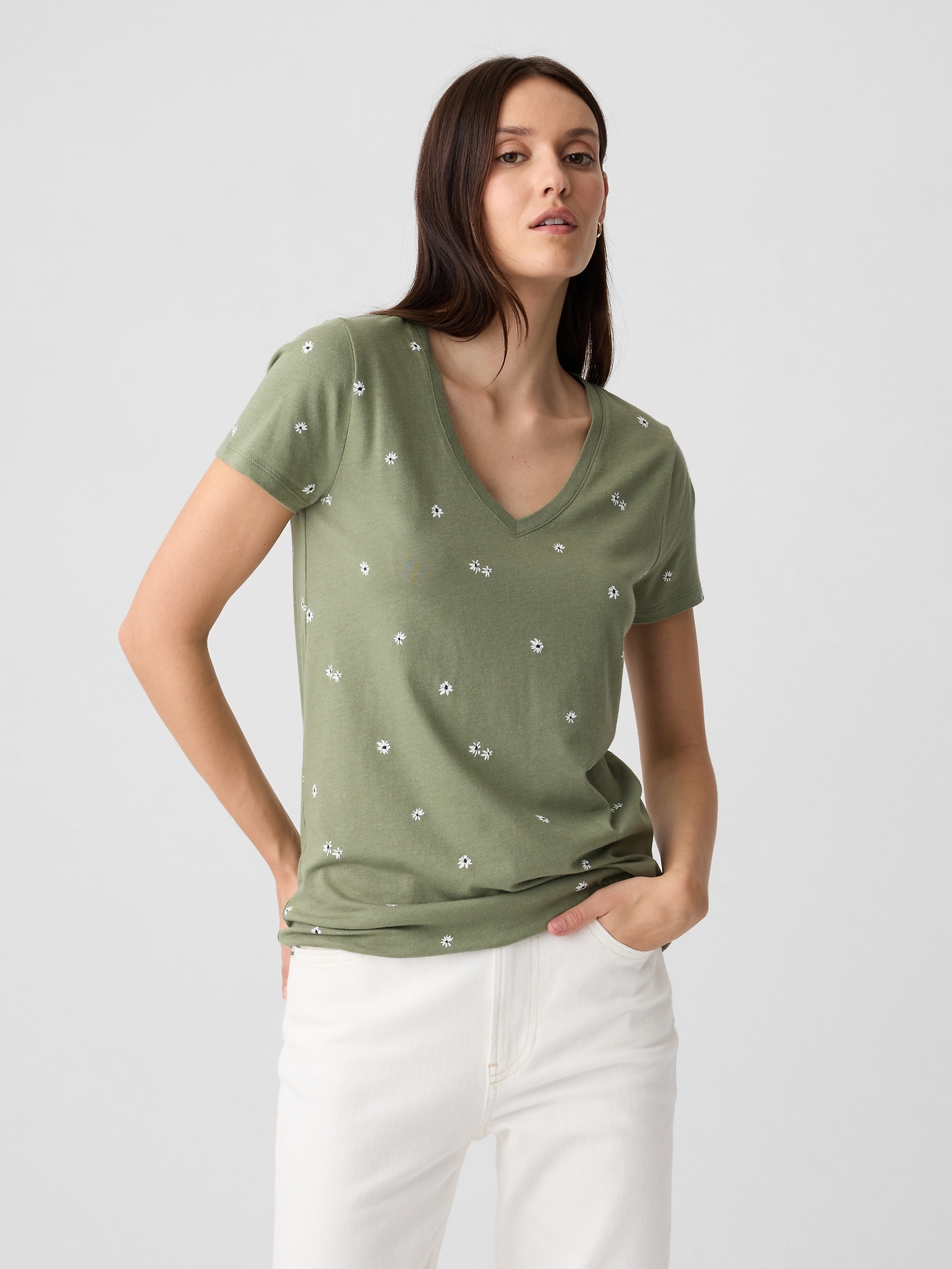 Favorite V-Neck T-Shirt - Green