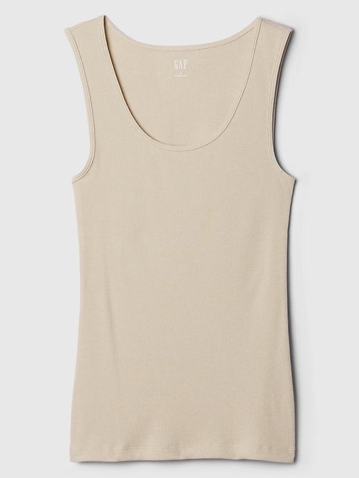 Image number 5 showing, Ribbed Scoopneck Tank Top