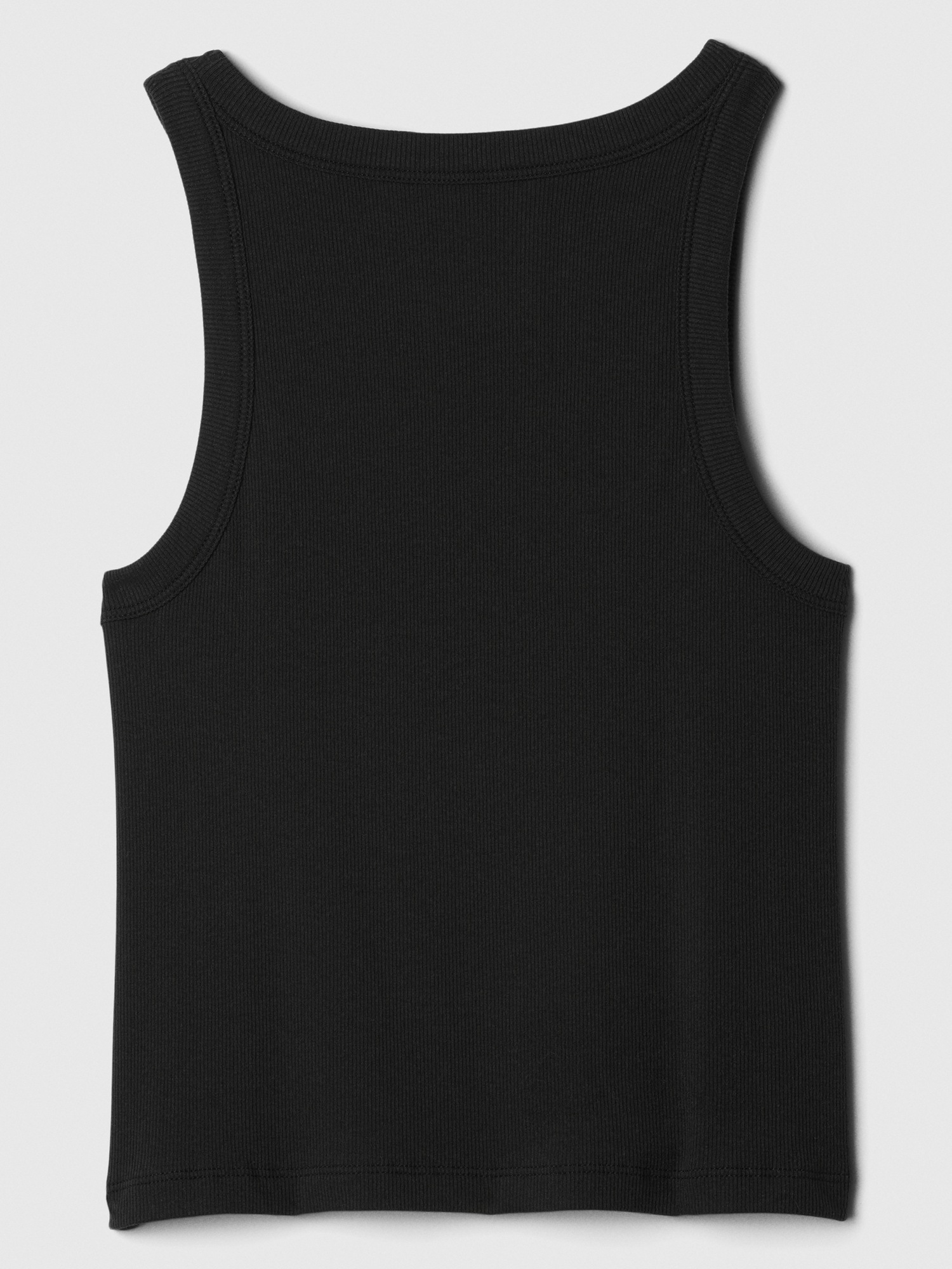 Black Poplin Cropped High shops Neck Tank S