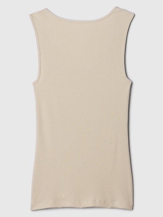 Image number 6 showing, Ribbed Scoopneck Tank Top