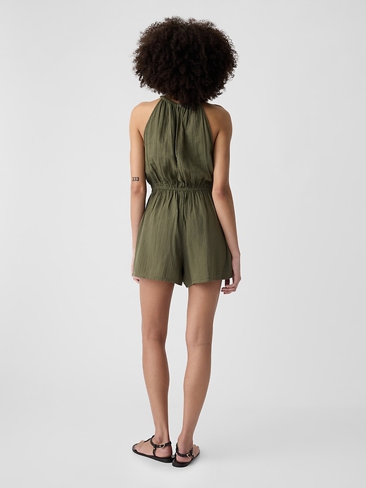 Image number 2 showing, Gauze Halter Romper