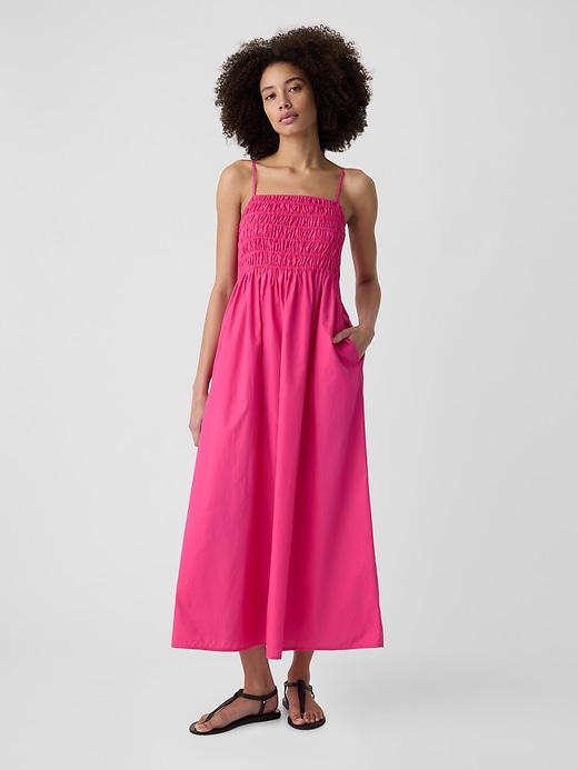 Image number 1 showing, Smocked Squareneck Maxi Dress