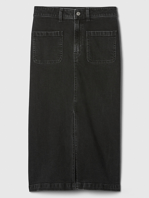 Image number 5 showing, Denim Midi Pencil Skirt