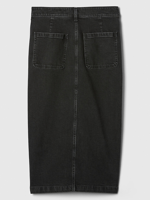 Image number 6 showing, Denim Midi Pencil Skirt