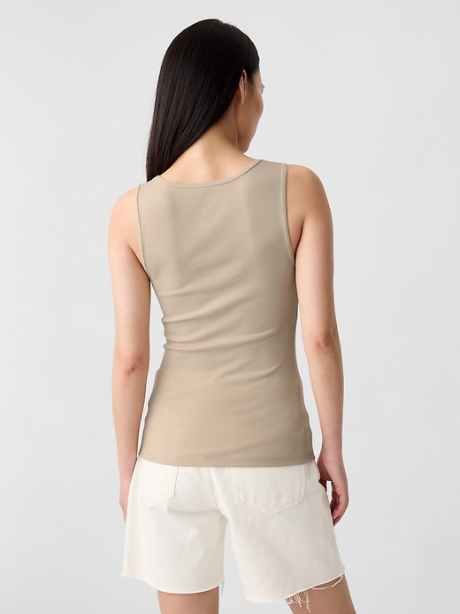 Image number 2 showing, Ribbed Scoopneck Tank Top