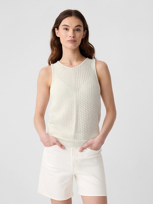 Image number 1 showing, Crochet Sweater Tank Top