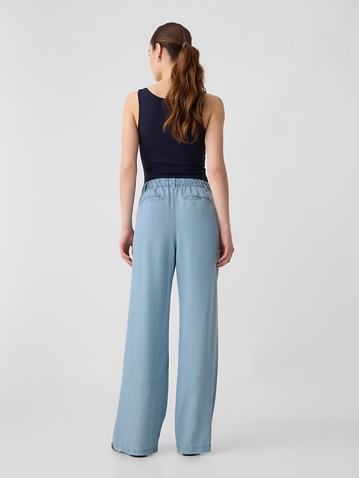 Image number 4 showing, TENCEL&#153 Lyocell Easy Wide-Leg Trousers