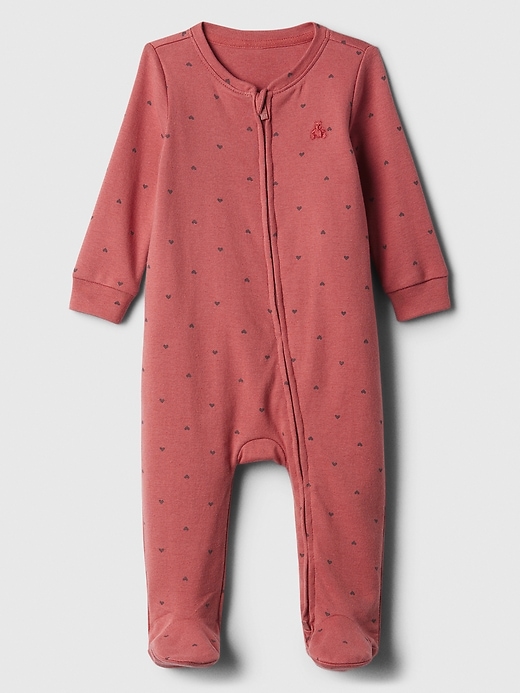 Image number 6 showing, Baby Two-Way Zip Heart One-Piece