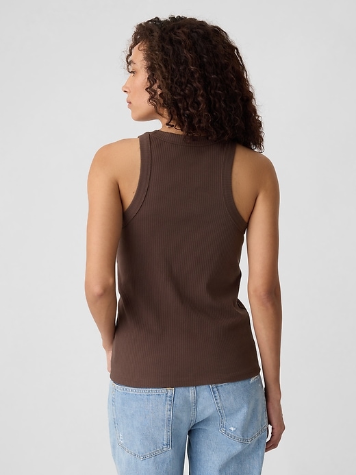 Image number 2 showing, Ribbed High Neck Tank