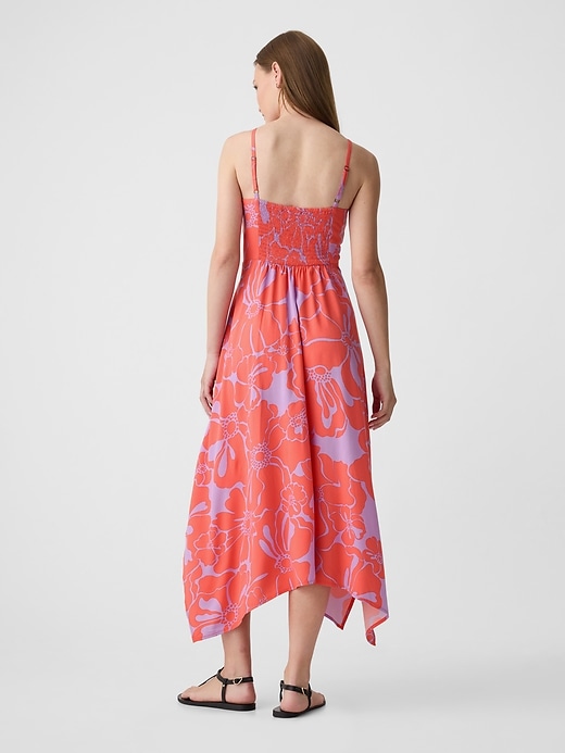 Image number 2 showing, Squareneck Handkerchief Hem Midi Dress