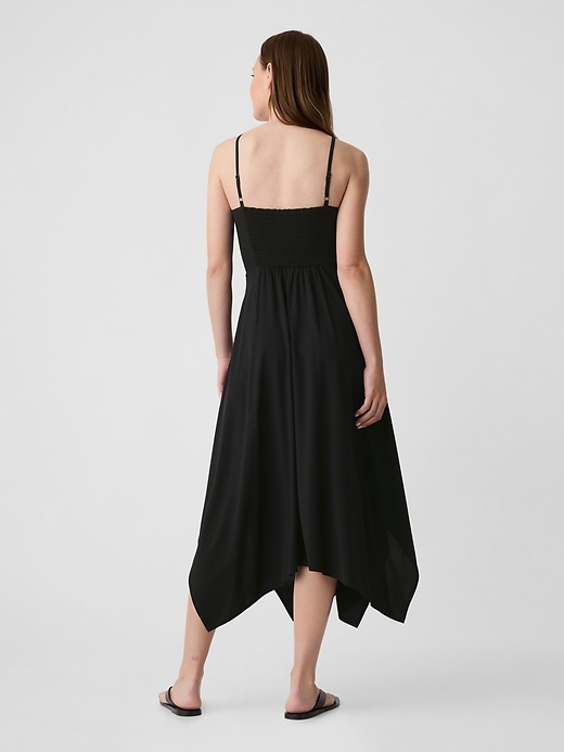 Image number 2 showing, Squareneck Handkerchief Hem Midi Dress