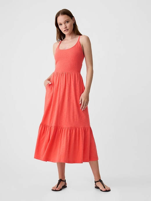 Image number 1 showing, ForeverSoft Smocked Midi Dress