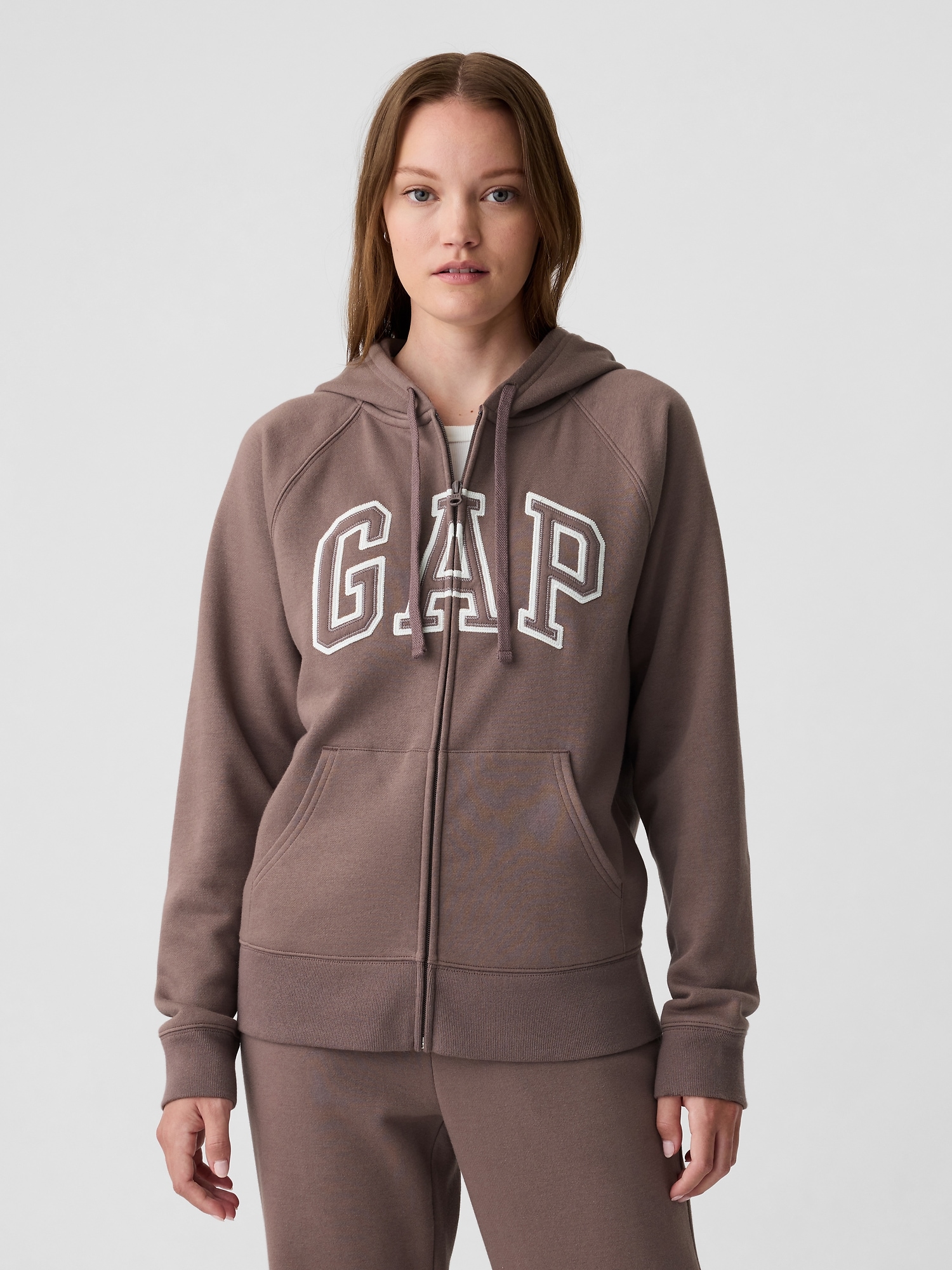 Gap Logo Zip Hoodie - Purple