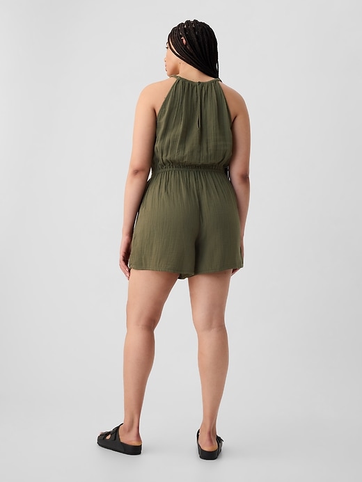 Image number 4 showing, Gauze Halter Romper