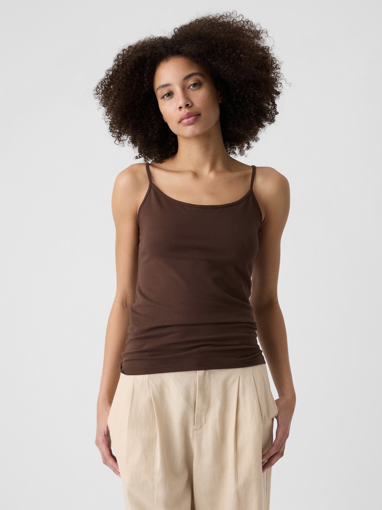 Fitted Cami - Brown