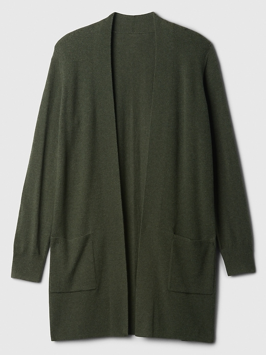 Image number 5 showing, Long Open-Front Cardigan