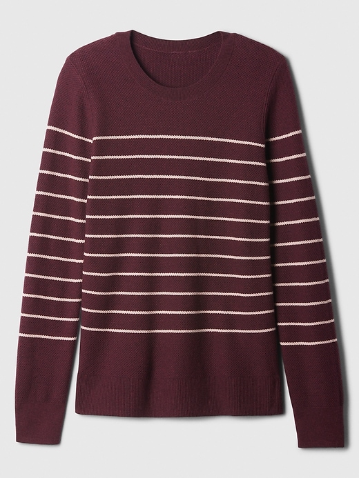 Image number 5 showing, Textured Stripe Crewneck Sweater