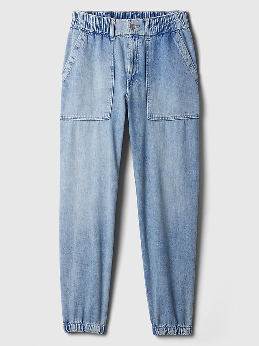 Image number 7 showing, High Rise Denim Girlfriend Utility Joggers