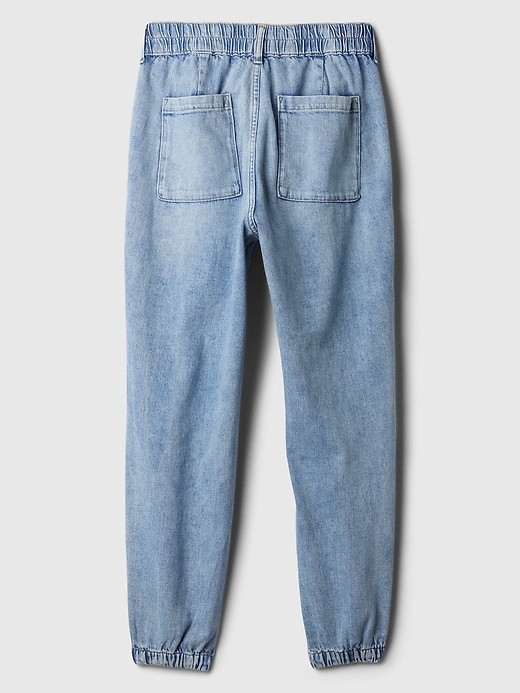 Image number 8 showing, High Rise Denim Girlfriend Utility Joggers