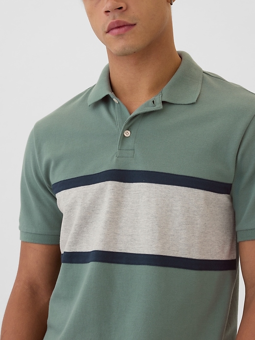 Image number 4 showing, Colorblock Stretch Pique Polo Shirt