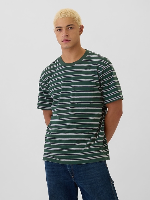 Image number 1 showing, Stripe Original Pocket T-Shirt