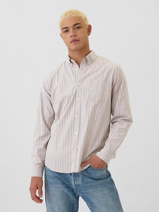 Image number 5 showing, Stretch Poplin Shirt in Standard Fit