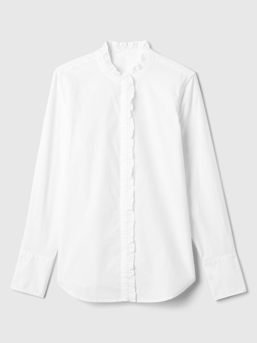 Image number 5 showing, Classic Poplin Ruffle Shirt