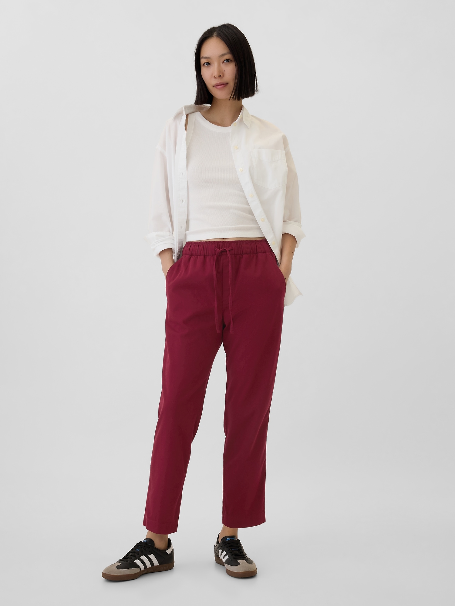 Mid Rise Easy Twill Pants