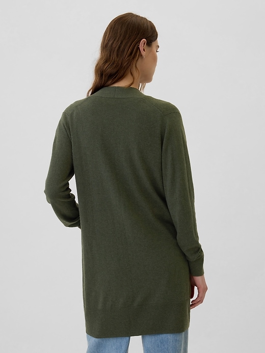 Image number 2 showing, Long Open-Front Cardigan