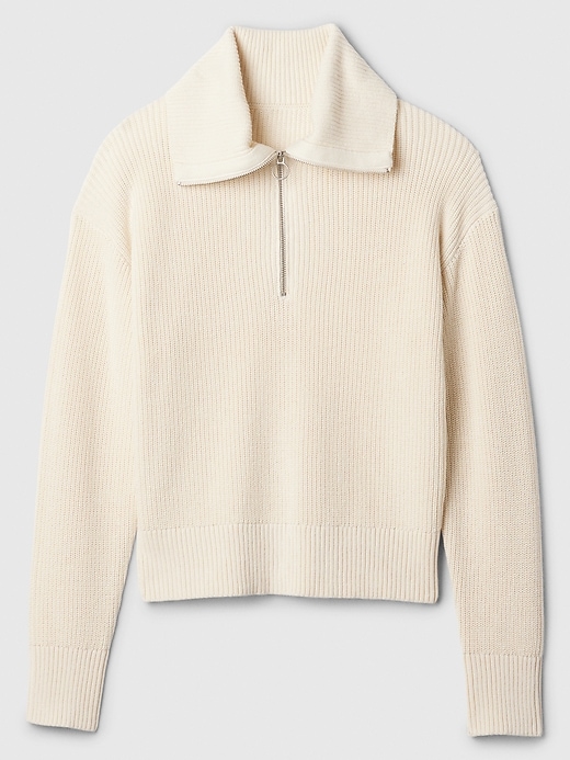 Image number 5 showing, Relaxed Quarter-Zip Sweater