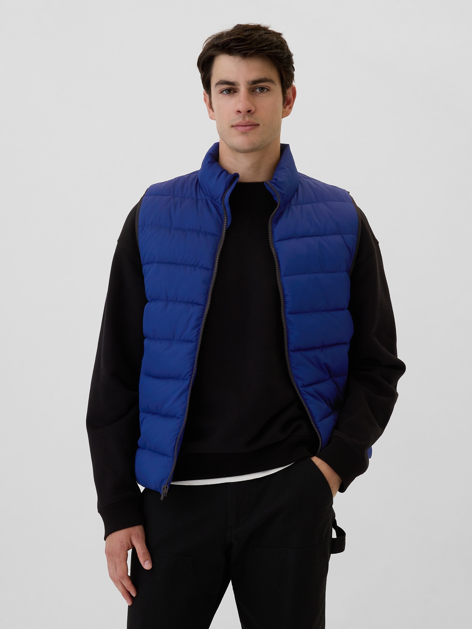 ColdControl Relaxed Puffer Vest - Blue