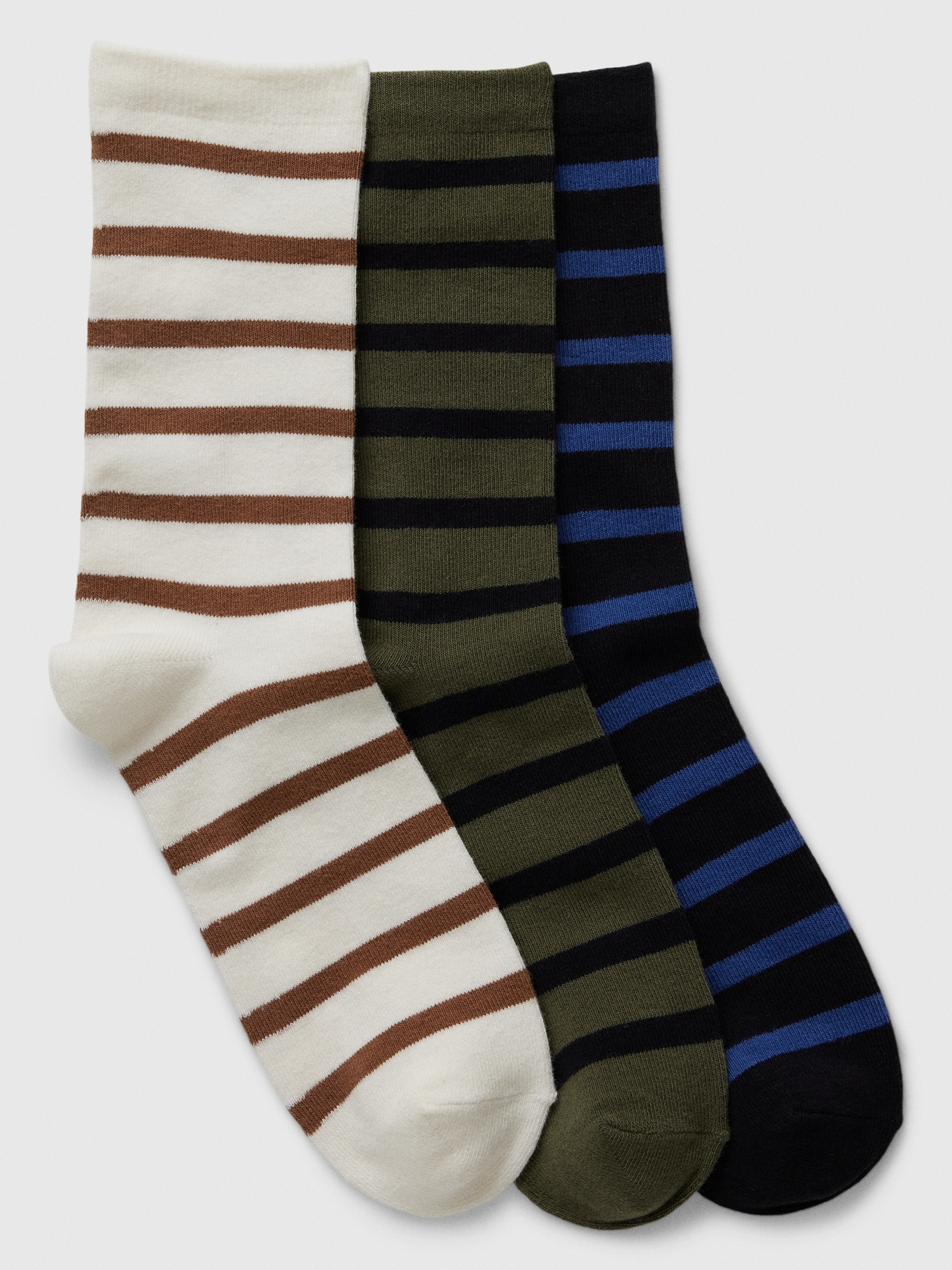 Kids Stripe Crew Socks (3-Pack)