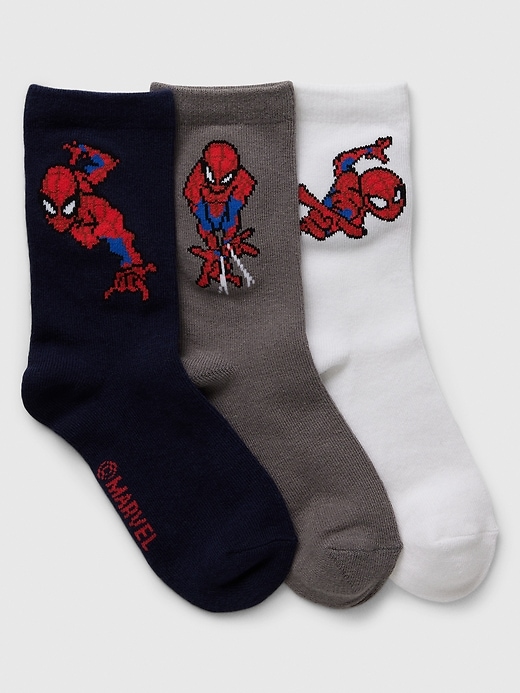 View large product image 1 of 1. GapKids &amp;#124 Marvel Spider-Man Crew Socks (3-Pack)