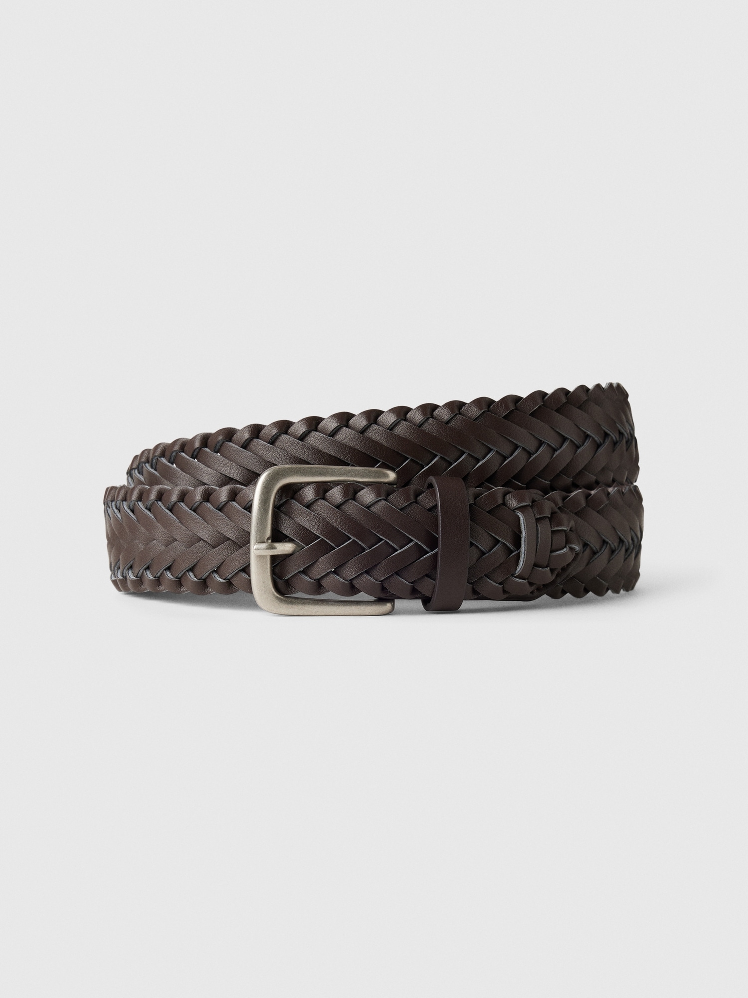 Braided Vegan-Leather Belt