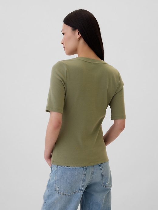 Image number 2 showing, Ribbed Henley T-Shirt