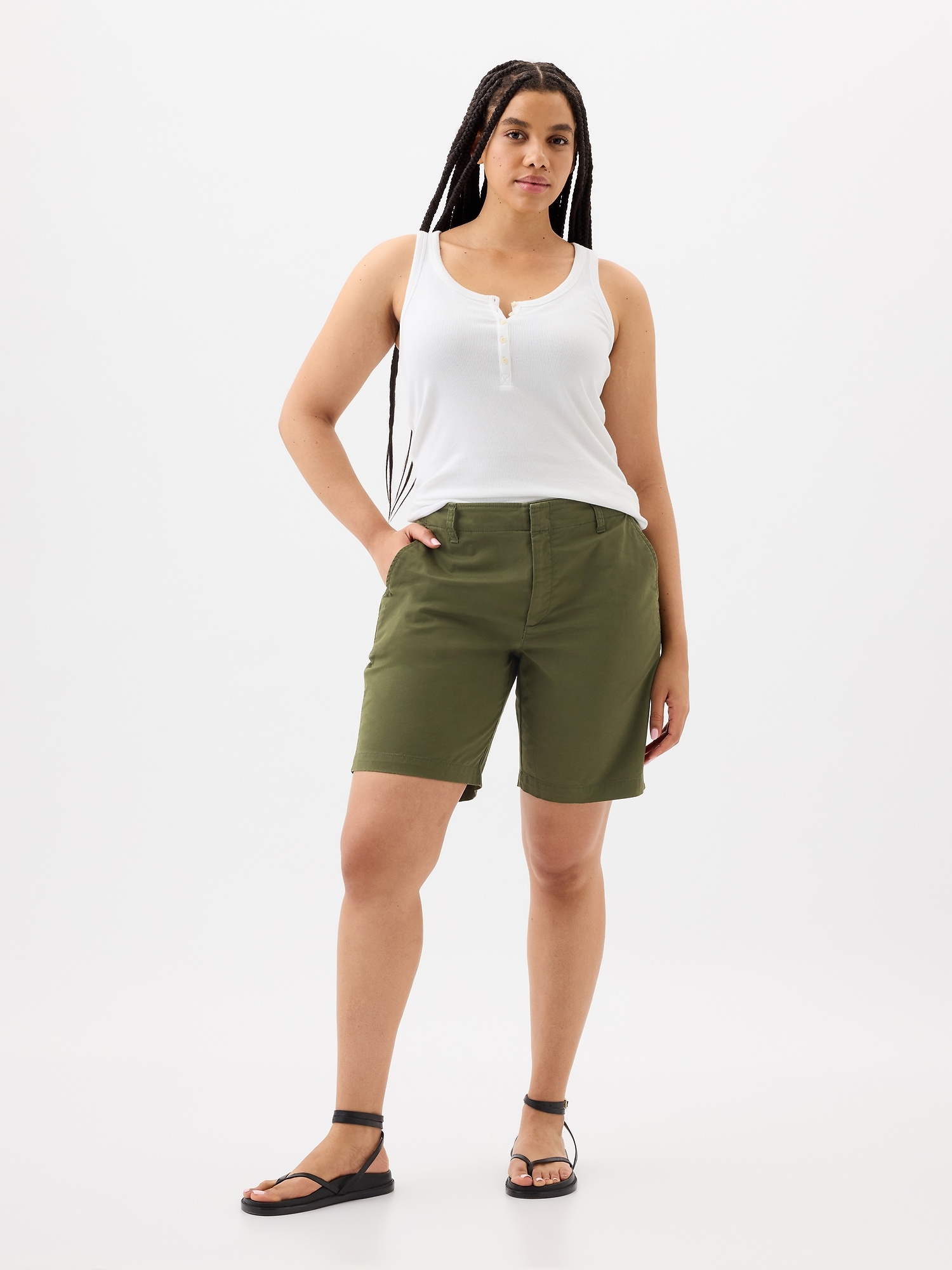 Khaki shorts plus size best sale